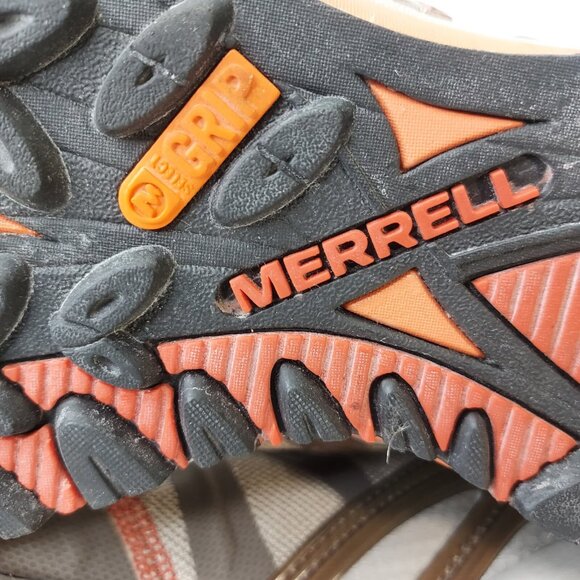 Merrell Air Hiking Shoe Women's US 10 Gray Orange Grasshopper Training Sneaker - Picture 13 of 13